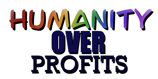 Humanity Over Profits Sticker