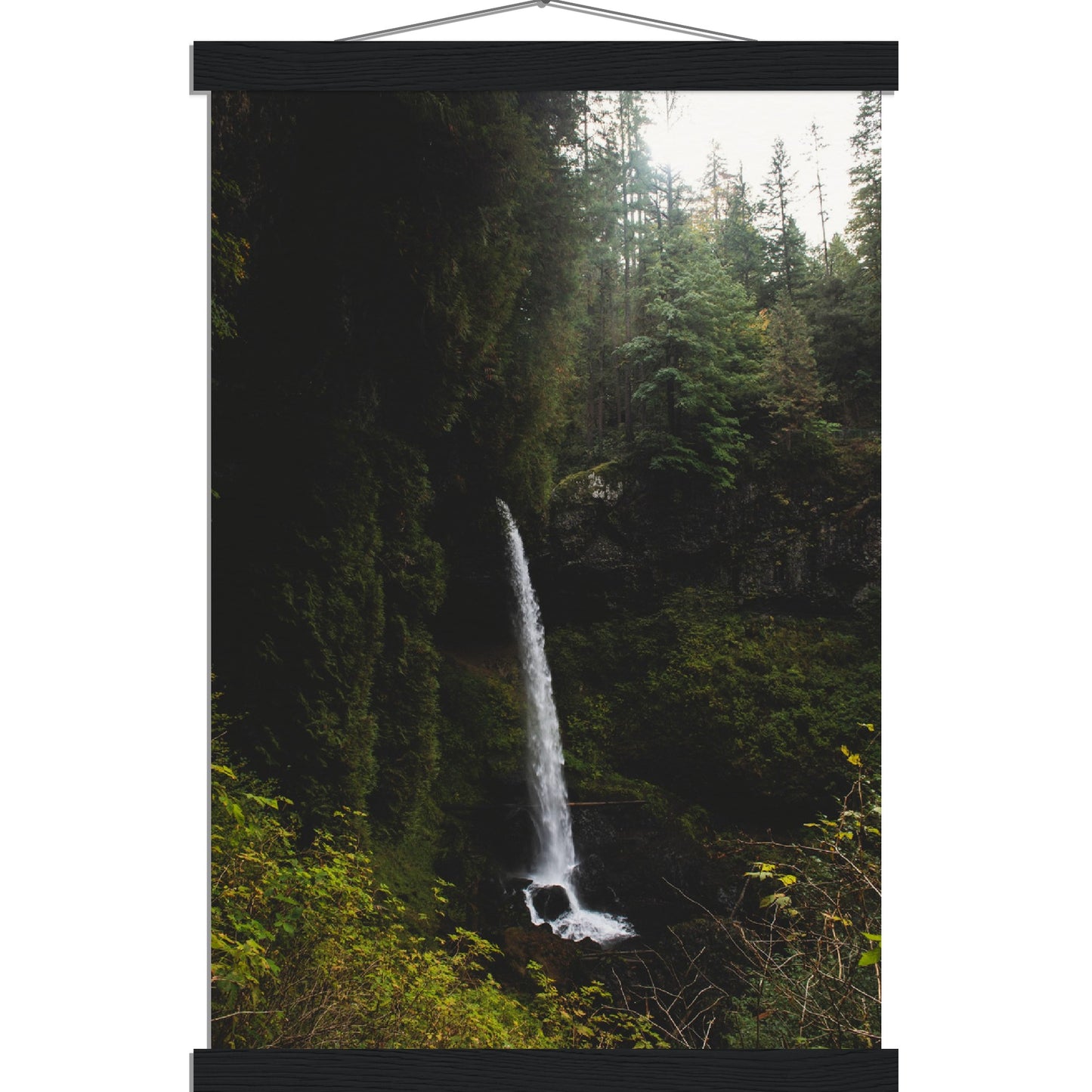 Moody Waterfall Museum-Quality Matte Art Print with Hanger